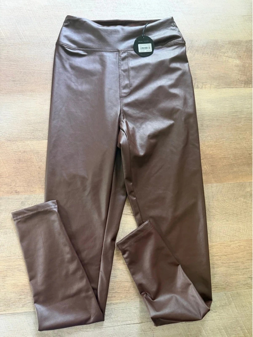 NWT Aerie Brown Faux Leather Leggings S
